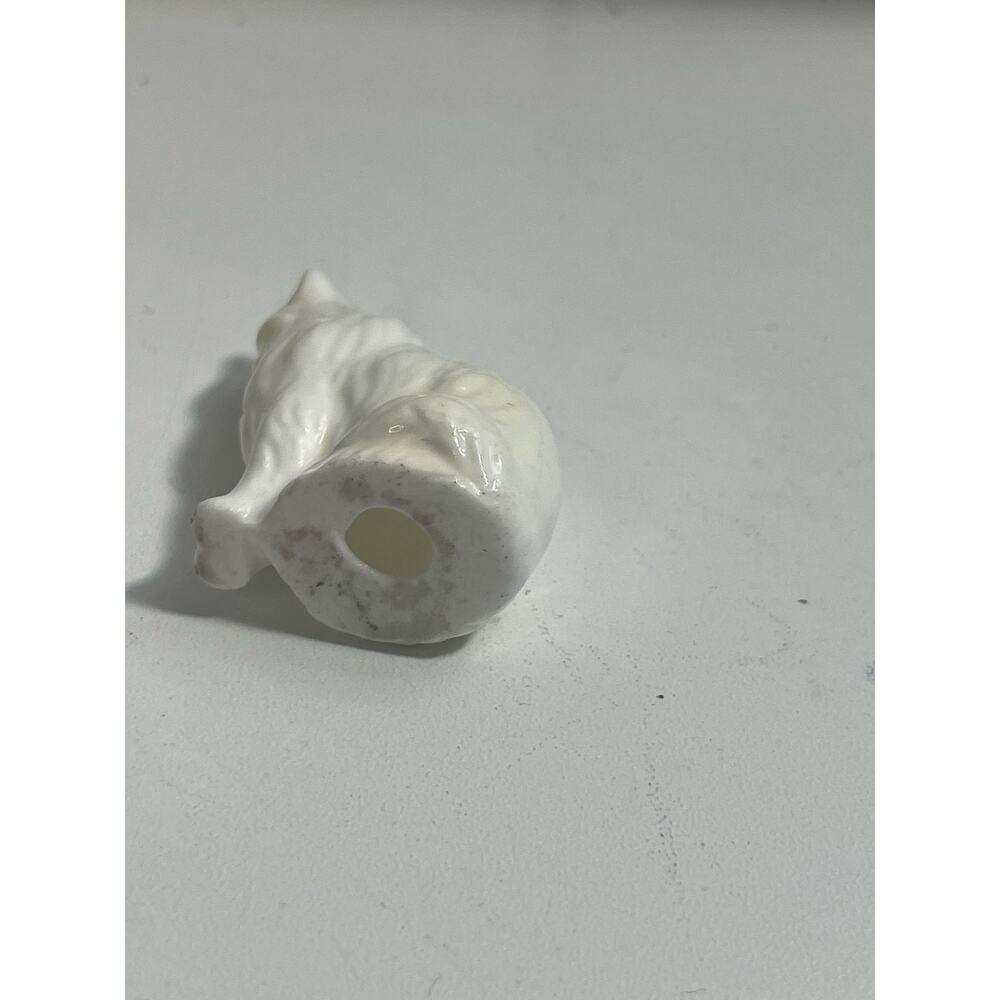 Vintage Miniature All White Cat Kitten Ceramic - Picture 4 of 5